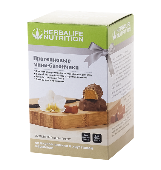 Протеиновые мини-батончики: Ваниль в хрустящей карамели